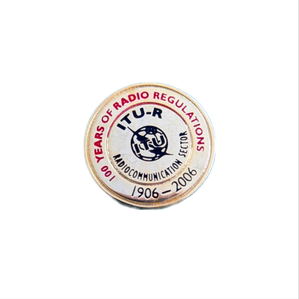 (3 for $20). ITU-R 100 Years Of Radio Regulations Lapel Pin